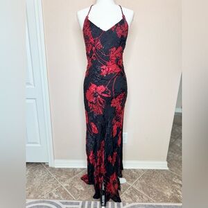 Vintage Cache floral silk dress size 8